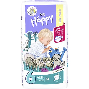 BELLA Baby Happy Junior Extra vel. 6 (54 ks) - Dětské pleny