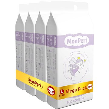 

MonPeri ECO Comfort Mega Pack vel. L (200 ks)