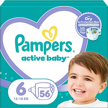 

PAMPERS Active Baby vel. 6 (56 ks), 13–18 kg