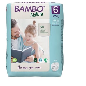 

Bambo Nature 6 kalhotky absorpční dětské, zalepovací, 16+ kg, 20 ks