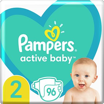 PAMPERS Active Baby vel. 2, (96 ks), 4–8 kg - Jednorázové pleny