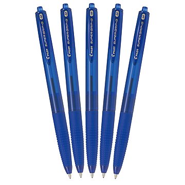

PILOT Super Grip-G M 0.27 mm, modré - balení 5 ks