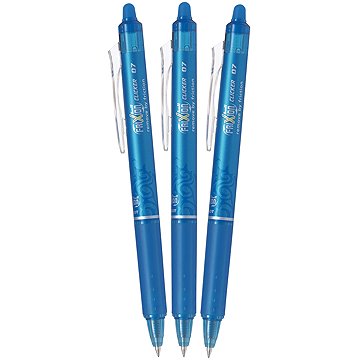 

PILOT FriXion Clicker 07 / 0.35 mm, světle modré - balení 3 ks
