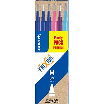 PILOT Frixion 07 / 0.35 mm, 4 barvy - balení 6 ks