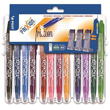PILOT FriXion Ball 07 / 0.35 mm, Set2Go - sada 12 barev