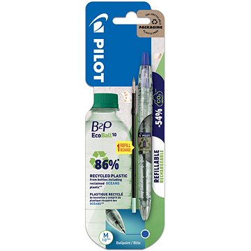 

PILOT B2P EcoBall Ocean Plastic M 0.27 mm, BeGreen, modré + modrá náplň