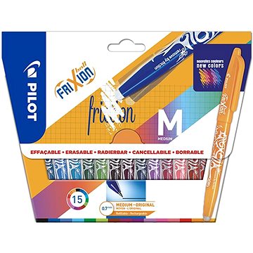 

PILOT FriXion Ball 07 / 0.35 mm - sada 15 barev
