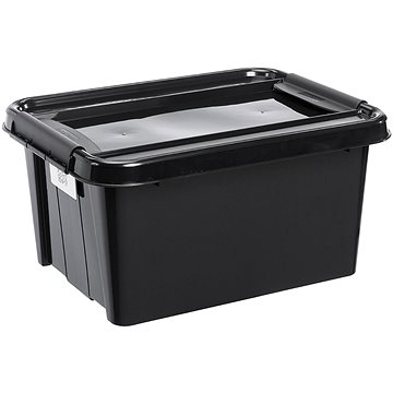

PLAST TEAM box úložný REC 32l, 51x39x25,8cm s víkem PH ČER