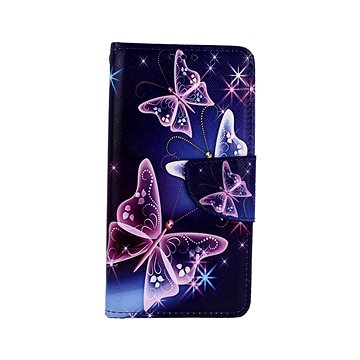 

TopQ Pouzdro Xiaomi Redmi 7A knížkové Modré s motýlky 44129