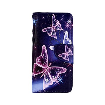 

TopQ Pouzdro Samsung A20e knížkové Modré s motýlky 42899