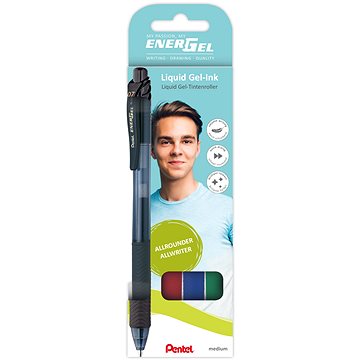

PENTEL BL107 - 4 EnerGel - sada 4 ks, mix barev, 3 + 1
