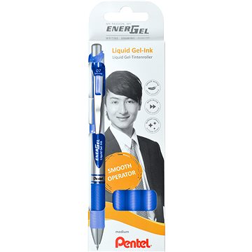 PENTEL BL77 - 4C EnerGel - sada 4 ks, modré, 3 + 1