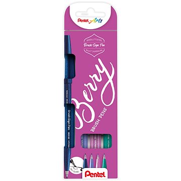 

PENTEL Brush Sign Pen SES15B-4 - sada 4 barev