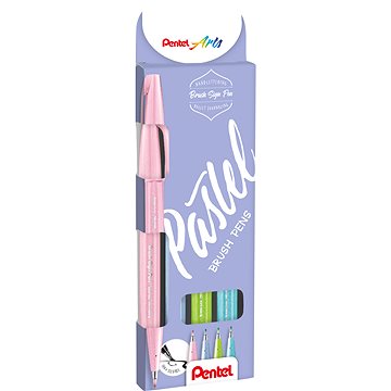 

PENTEL Brush Sign Pen SES15P-4 - sada 4 barev