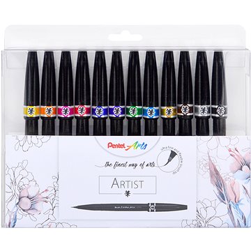 PENTEL Brush Sign Pen SESF30C-12 - sada 12 barev