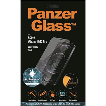 

PanzerGlass Edge-to-Edge Antibacterial pro Apple iPhone 12/iPhone 12 Pro černé