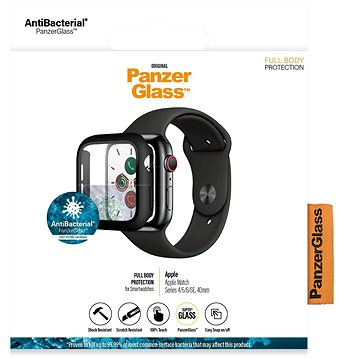 

PanzerGlass Full Protection pro Apple Watch 4/5/6/SE 40mm (černý rámeček)