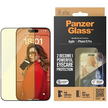 

PanzerGlass Apple iPhone 15 Pro AntiRexní & AntiBlue s instalačním rámečkem