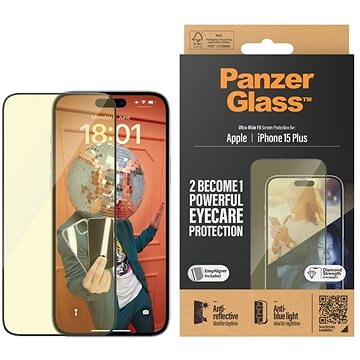 

PanzerGlass Apple iPhone 15 Plus AntiRexní & AntiBlue s instalačním rámečkem