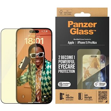 

PanzerGlass Apple iPhone 15 Pro Max AntiRexní & AntiBlue s instalačním rámečkem