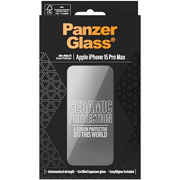 

PanzerGlass Ceramic Apple iPhone 15 Pro Max s instalačním rámečkem
