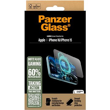 

PanzerGlass Gaming Apple iPhone 16/15 s instalačním rámečkem