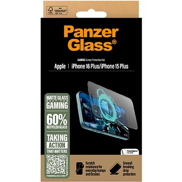 

PanzerGlass Gaming Apple iPhone 16 Plus/15 Plus s instalačním rámečkem