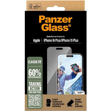 

PanzerGlass Apple iPhone 16 Plus Classic Fit
