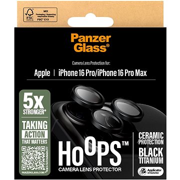 

PanzerGlass HoOps Ceramic Apple iPhone 16 Pro/15 Pro/16 Pro Max/15 Pro Max černý titan
