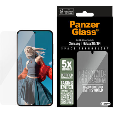 

PanzerGlass Ceramic Samsung Galaxy S25/S24 s instalačním rámečkem
