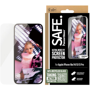 

PanzerGlass SAFE Apple iPhone 16e/14/13/13 Pro s instalačním rámečkem