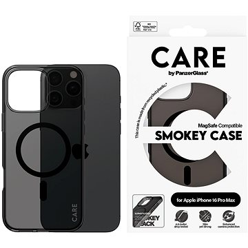

PanzerGlass CARE kryt Apple iPhone 16 Pro Max MagSafe Smokey kouřový/černý
