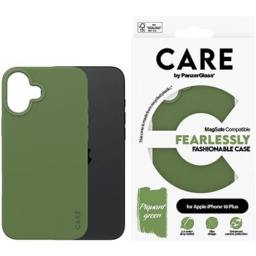 

PanzerGlass CARE kryt Apple iPhone 16 Plus MagSafe Fearlessly zelený