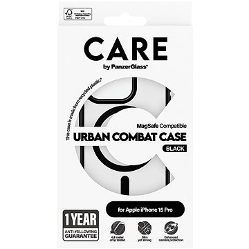 

PanzerGlass CARE kryt Apple iPhone 15 Pro MagSafe Urban Combat černý/černý