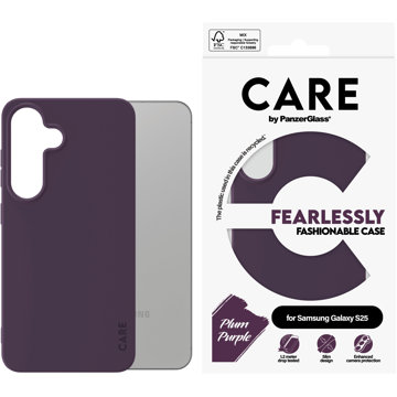 

PanzerGlass CARE kryt Samsung Galaxy S25 Fearlessly fialový (Plum Purple)