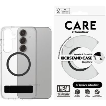 

PanzerGlass CARE kryt Samsung Galaxy S25+ čirý/černý Kickstand & QI