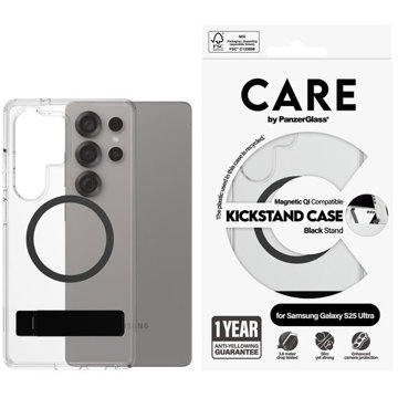 

PanzerGlass CARE kryt Samsung Galaxy S25 Ultra čirý/černý Kickstand & QI