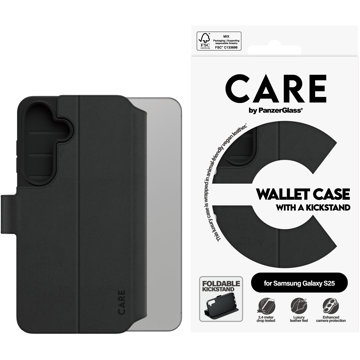 

PanzerGlass CARE pouzdro Samsung Galaxy S25 Wallet Kickstand