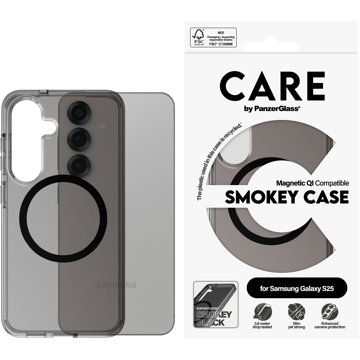 

PanzerGlass CARE kryt Samsung Galaxy S25 Smokey kouřový/černý QI