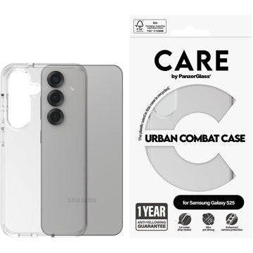 

PanzerGlass CARE kryt Samsung Galaxy S25 Urban Combat čirý
