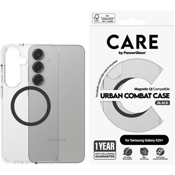 

PanzerGlass CARE kryt Samsung Galaxy S25+ Urban Combat čirý/černý QI