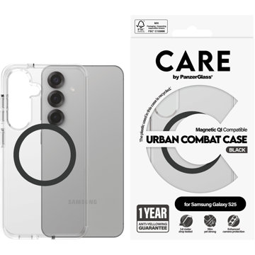 

PanzerGlass CARE kryt Samsung Galaxy S25 Urban Combat čirý/černý QI
