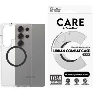 

PanzerGlass CARE kryt Samsung Galaxy S25 Ultra Urban Combat čirý/černý QI