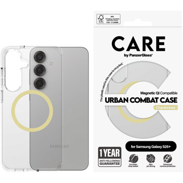

PanzerGlass CARE kryt Samsung Galaxy S25+ Urban Combat čirý/žlutozelený QI (Chardonnay)