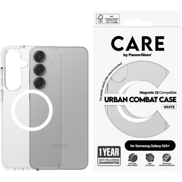 

PanzerGlass CARE kryt Samsung Galaxy S25+ Urban Combat čirý/bílý QI