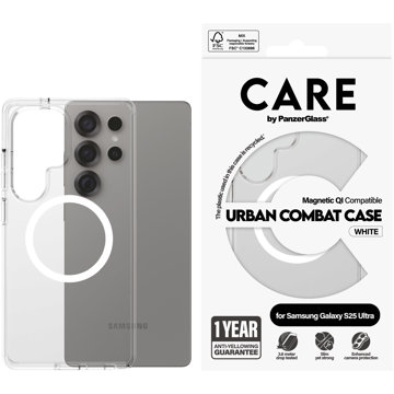 

PanzerGlass CARE kryt Samsung Galaxy S25 Ultra Urban Combat čirý/bílý QI
