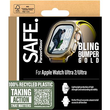 

PanzerGlass SAFE Apple Watch Ultra 2/Ultra bumper třpytivě zlatý rámeček