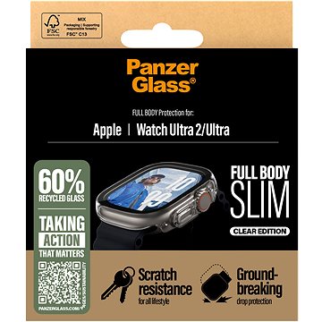 

PanzerGlass Apple Watch Ultra 2/Ultra tenký čirý s ochranným sklem