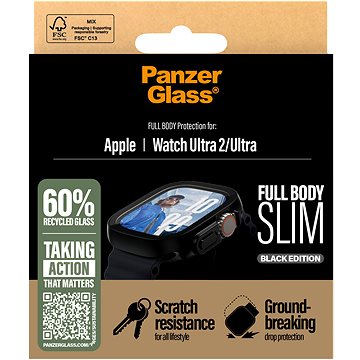 

PanzerGlass Apple Watch Ultra 2/Ultra tenký černý s ochranným sklem