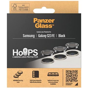 

PanzerGlass HoOps Samsung Galaxy S23 FE - ochranné kroužky pro čočky fotoaparátu - černé